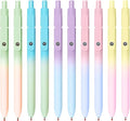 UIXJODO Gel Pens, 10 Pcs Black Ink Pens for Women, 0.7mm Medium Point Smooth Writing Pens with Silicone Grip, High-End Series Metal Clip Retractable Pens for Journaling Note Taking (10 Pcs Pastel)