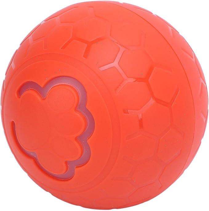 CHICIRIS Interactive Pet Toy Ball, Bite Automatic Rolling Ball for Dogs Cats with Intelligent Design, Lightweight and Portable for Exercise Playtime (Orange)