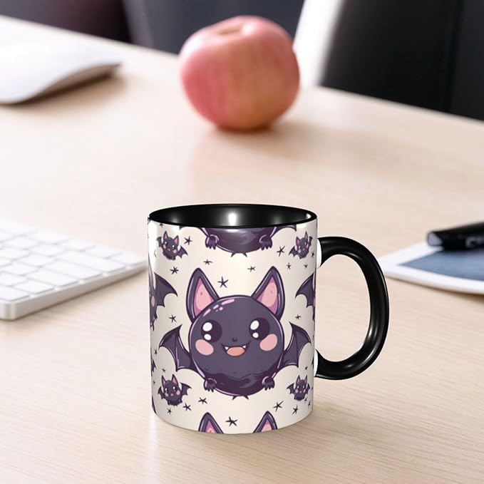 Bat Coffee Mug 11 OZ Ceramic Tea Cup Novelty Mugs Funny Coffee Cups with Handle