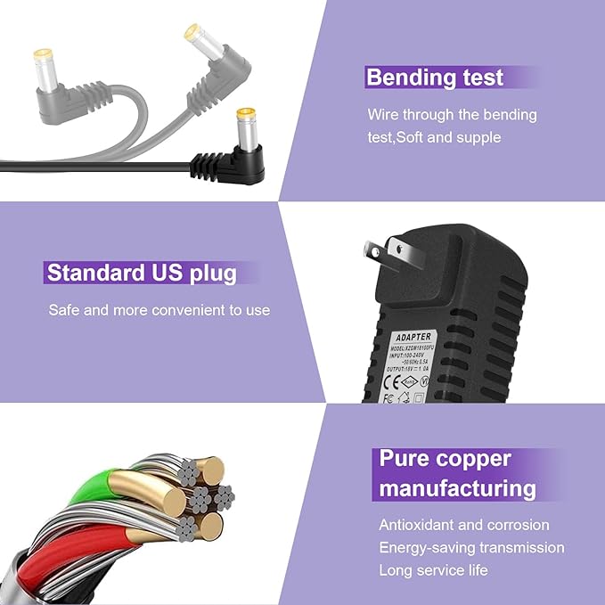 18V Charger for Petsafe ScoopFree Automatic Self-Cleaning Litter Box, Power Cord for RFA-516 PAL00-14243 PAL00-15342 PAL00-14242 PAL00-14243 Self-Cleaning Litter Boxes Replacement Parts