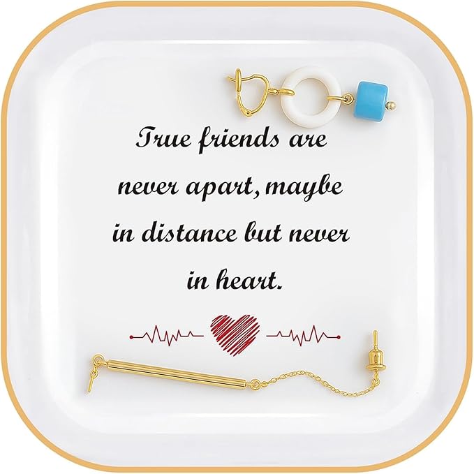 PUDDING CABIN Friend Birthday Gifts for Women True Friends are Never Apart- Long Distance Friendship Gift, Friends Moving Away Gifts