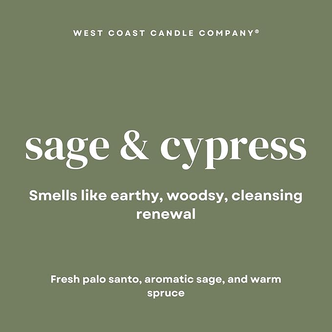 Sage and Cypress | Pet Safe Wax Melts | All Natural Soy | Non-Toxic | Dog Friendly | Vet Approved | Long Lasting Home Fragrance | Pet Odor Eliminator | Clean Burning Wax Cubes | Safe Air Freshener
