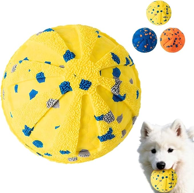 Smart Interactive Dog Balls - 2026 Upgraded Motion Activated Automatic Rolling Ball Toys for Small/Medium/Large Dogs Balls for Boredom to Keep Them Busy (Yellow)