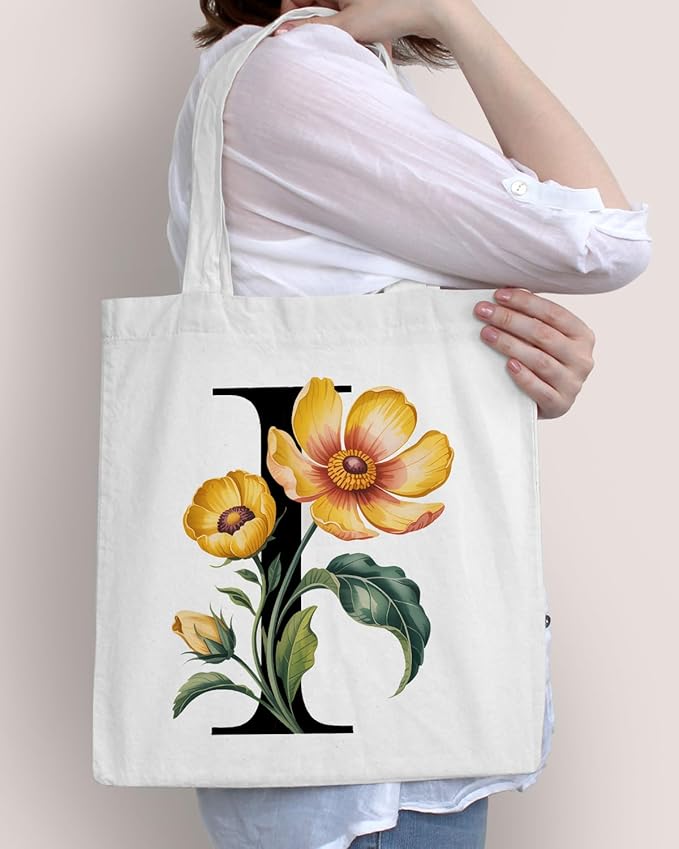 Canvas Tote Bag for Women Aesthetic Reusable Grocery Shoulder Bag for Shopping Work Travel Beach Teacher-05