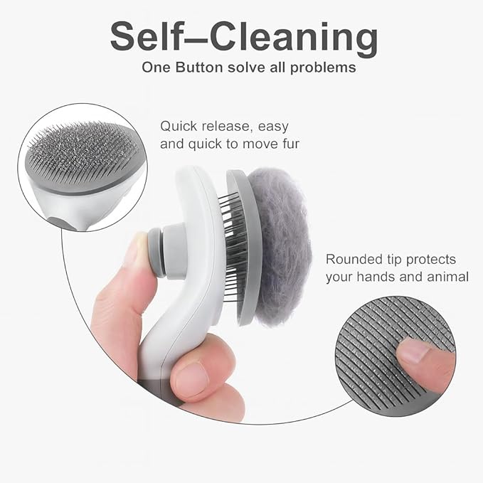 Pet Grooming Slicker Brush for Dogs & Cats – Gentle Deshedding Tool for Loose Hair & Undercoat – Soft Stainless Steel Pins, Pain-Free Grooming, Reduces Shedding, Ideal for All Breeds - TidyCabin