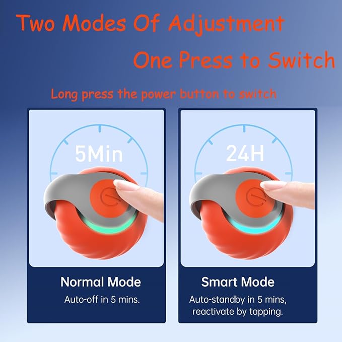Interactive Cat Toy Ball for Indoor Cats,Automatic Moving Rolling Cats Toys with Tail, 2 Speeds Rechargeable Cat Enrichment Toys for Cats to Keep Them Busy (Orange)