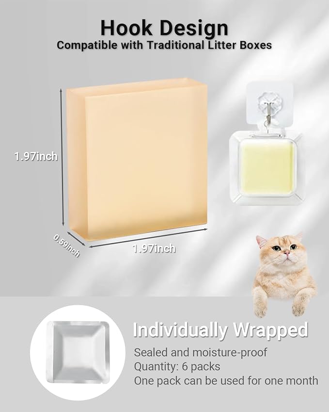N50 2.0 Odor Eliminator Compatible with Petkit Puramax Self-Cleaning Cat Litter Box,Cat Litter Odor Eliminator for Home, Cat Litter Deodorizer,Pack of 6
