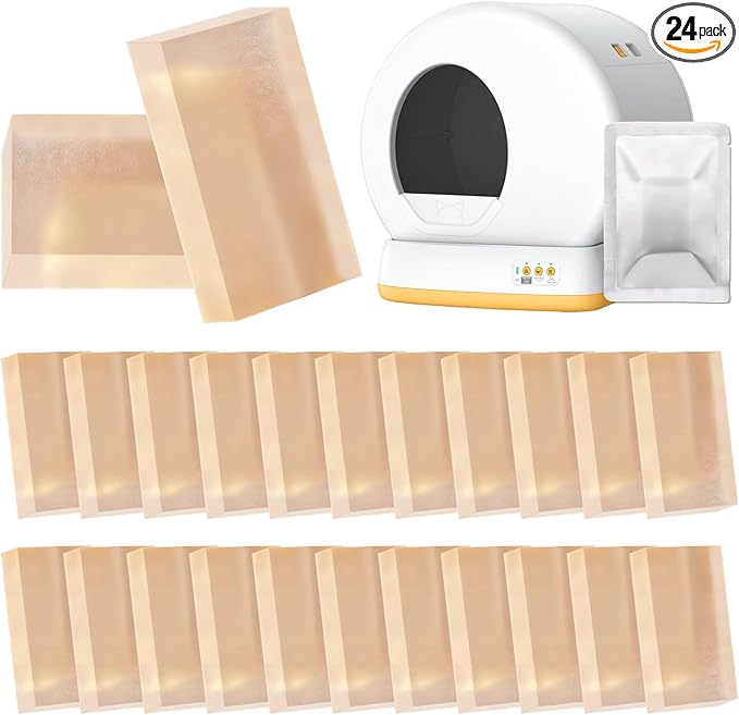 24 Pcs Cat Litter Deodorizer Compatible with Meowant MW-SC01/MW-SC02/MW-SC03/ MW-SC09 Self-Cleaning Cat Litter Box, Cat Toilet Odor Control Deodorant Gel