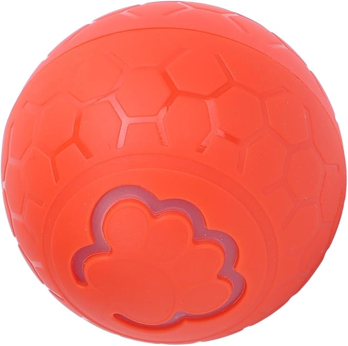 CHICIRIS Interactive Pet Toy Ball, Bite Automatic Rolling Ball for Dogs Cats with Intelligent Design, Lightweight and Portable for Exercise Playtime (Orange)