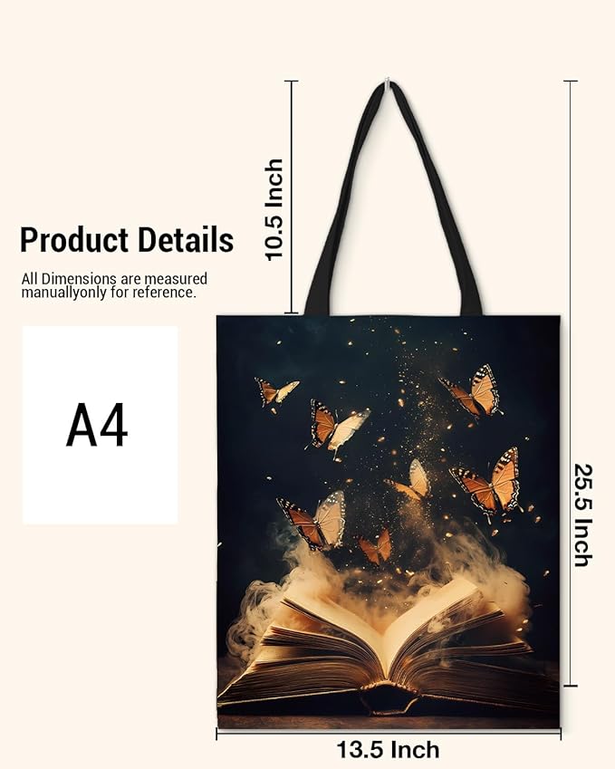 Canvas Tote Bag for Women Aesthetic Reusable Grocery Shoulder Bag for Shopping Work Travel Beach Teacher-05