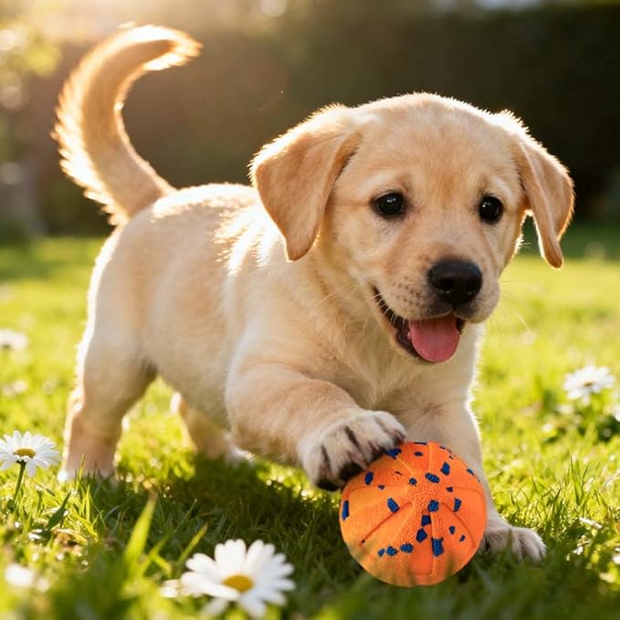 Smart Interactive Dog Balls - 2026 Upgraded Motion Activated Automatic Rolling Ball Toys for Small/Medium/Large Dogs Balls for Boredom to Keep Them Busy (Orange)