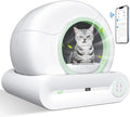 Self Cleaning Litter Box, 2026 Upgraded Automatic Cat Litter Box, Includes 2 roll Liners, 68L+9L Large Capacity Box Robot, Suitable for Medium Cats and Kittens, APP Control - Green
