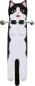 Funny Hand Towels for Bathroom Kitchen Decor - Cute Cat Hanging Hand Towel Kitchen Gadgets - Unique Housewarming Birthday Christmas Cat Lover Gift Ideas for Women Mom Lady Adults
