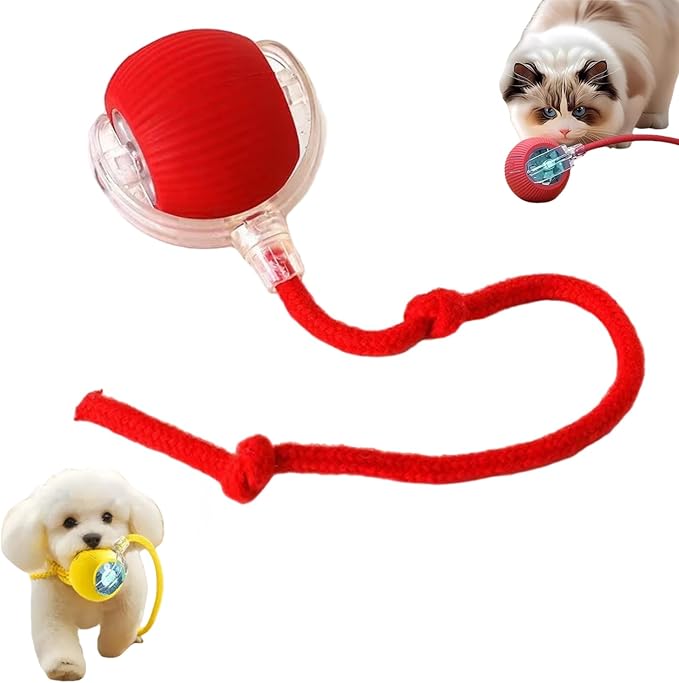 Interactive Rolling Cat Dog Ball Toy,Smart Tapped Awake Balls Toys,Fast Moving Balls Toys for Pets