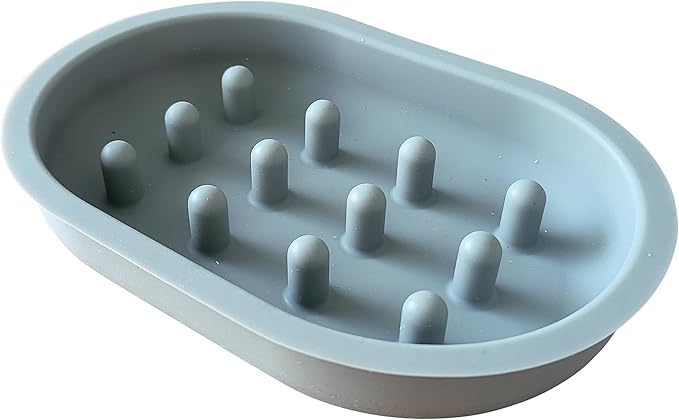 Slow Feeder Bowl - Compatible with Sureflap Surefeed Feeders, BPA & Silicone, Non-Slip, Dishwasher Safe, Promotes Healthy Eating, Cat, Small & Med Breed, Gray