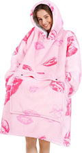 Narecte Cozy Oversized Blanket Hoodie Wearable Blanket Adults Soft Hooded Blanket Hoodie Birthday Gifts for Women Christmas