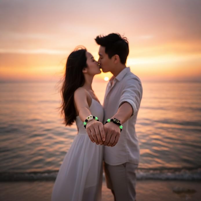 Matching Bracelets for Couples, Anniversary Birthday Gifts for Boyfriend Girlfriend Husband Wife, Long Distance Relationship