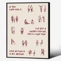 Love Actually Is All Around Wall Art Red Vintage Aesthetic Quotes Poster Minimalist Funky Small People Canvas Prints for Living Room Bedroom Wall Decor 16X20 inch Aluminum Framed