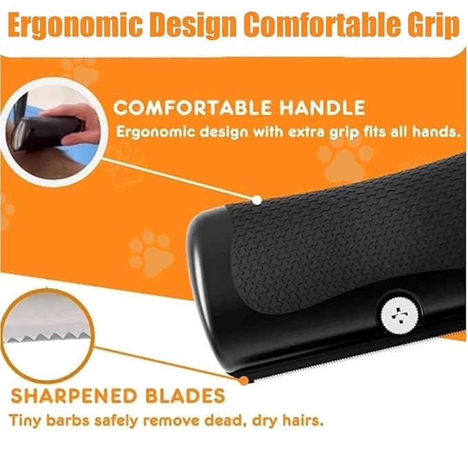Deshedding Brush - Dog Grooming Supplies, Rhykin Brush for Pets, Dog Brush for Shedding, Pet Hair Removal Tool