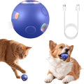 Upgraded Automatic Cat Ball Dog Toy, Smart Rolling Ball Toy for Dog Cat, Electric Balls for Self Moving Interactive Cat Toys (Blue)