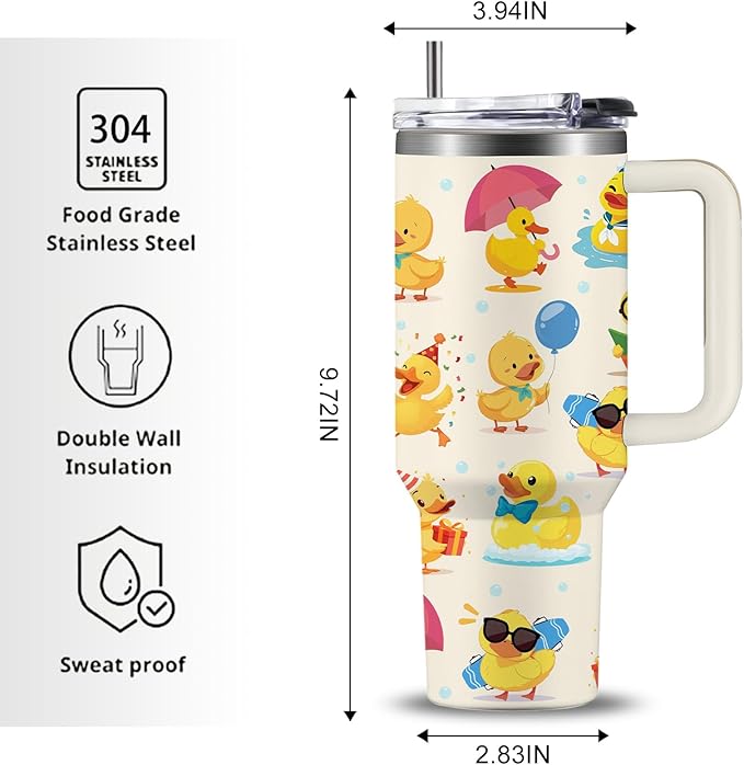 Duck Gifts For Women, Just a Girl Who Loves Duck Gifts Tumbler 40oz, Rubber Ducks Birthday Christmas Gift For Ducks Lover