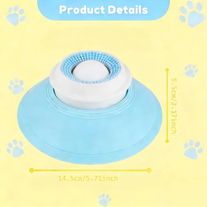 Dog Lick Sphere – Slow Feeder Lick Toy for Dogs & Cats, Interactive Licking Ball for Liquid Food, Non-Slip Enrichment Toy to Keep Dogs Busy, Anxiety Relief, Easy to Clean (White)