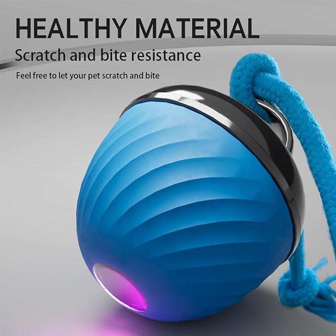 KumCinn Power Tail 2.0 Automatic Moving Dog Ball - Interactive Dog Toy | Self-Rolling, Motion Activated Electric Pet Ball to Keep Dogs Busy & Relieve Boredom (Suitable for All Dog Breeds)