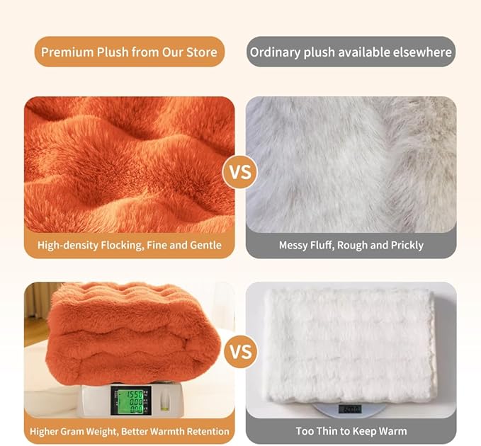 SOMAHE Self-Warming Cat Blanket, Dual-Side Plush Sherpa Throw with Anti-Static, Snuggle Mat for Kittens & Cats, Cozy Bed Topper for Windowsills & Couches, Machine Washable & Dryable, 21x18 Inch Orange