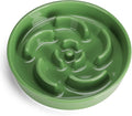 Slow Feeder Dog Bowl, Ceramic 8.3 inch Dog Food Bowls for Small, Medium, and Large Breed, Anti-Slip Maze Puzzle Food Dish to Slow Down Eating (Green, 8.3 inch)