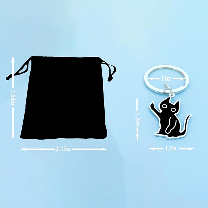 Cute Cat Keychain Halloween Christmas Stocking Stuffers for Women Adults Teens Boys Girls Cat Lover Gift Ideas