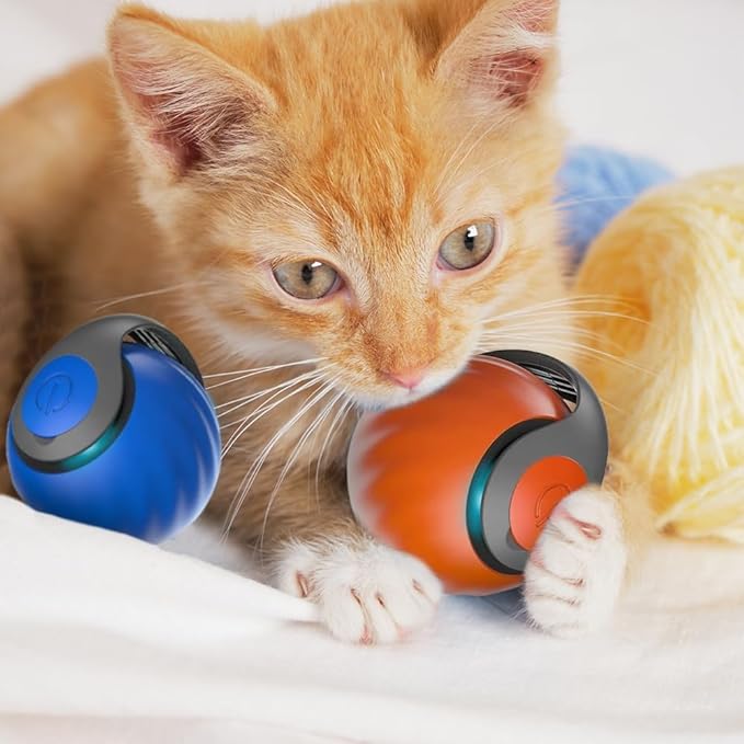 Speedy 3.0 Tail Cat Toy, 2026 New Speedy Tail Interactive Cat Toy for Indoor Cats, 2 Speed Adjustment- Automatic Moving Smart Cat Toys Ball with Tail for Bored Indoor Cats Dogs (Blue)