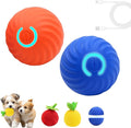 2Pcs Interactive Dog Ball Toys,Smart Small Medium Dog Toys to Keep Them Busy with 3 Cover, Automatic Rolling and Jumping Pet Balls Ball for Dogs,Pet Interactive Toy Balls.
