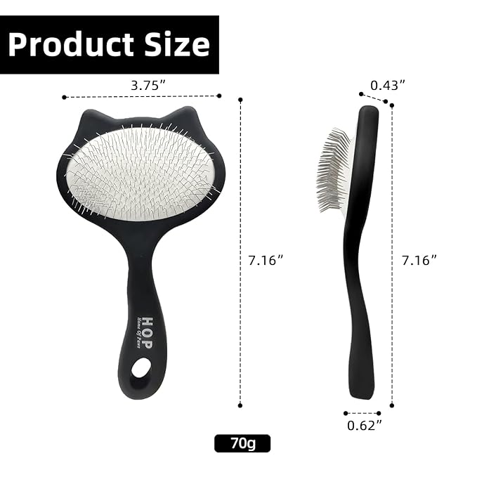 Cat Head Slicker Brush for Dogs Long Pin Dematting Hair Brush Pet Grooming Tool for Dogs and Cats Remove Loose Hair Undercoat Knots Tangles