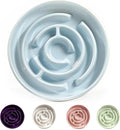 Ceramic Slow Feeder Dog Bowls with Anti-Slip, Slow Feeder & Non-Slip Design, Boredom and Anxiety Reducer, Suitable for All Breed Dogs and Cat (Ceramic-Blue)