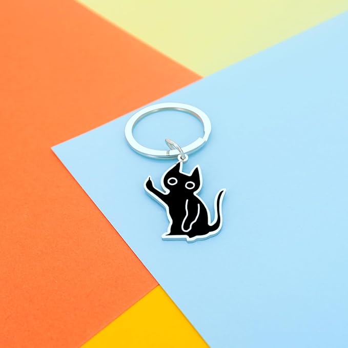 Cute Cat Keychain Halloween Christmas Stocking Stuffers for Women Adults Teens Boys Girls Cat Lover Gift Ideas