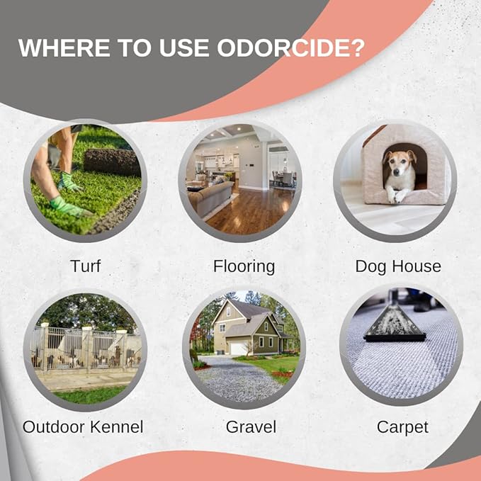 Odorcide Odormed Odor Eliminator Concentrate - Pet Odor Eliminator for Strong Odor on Floors, Walls, Cages & More - All-Purpose with Safe, Non-Enzymatic Formula (1 Gal, Fresh Peach Blossom)