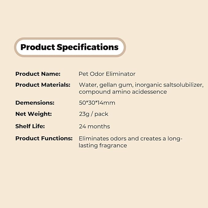 Odor Eliminator for Robotail-C32/C42&UBPET-C31/C41&Meowant-SC01/SC02/SC03/SC09 Self Cleaning Cat Litter Box, 3 Pieces