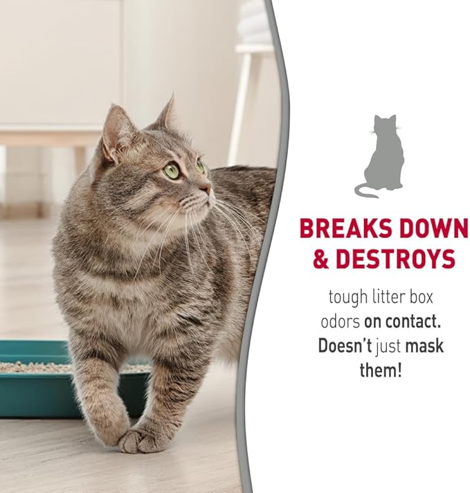Nature’s Miracle Foam Litter Box Cleaner, Tough on Cat Urine Odors, Enzymatic Formula, 17.5 oz