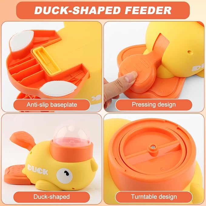 Pet Treat Dispenser Toy, Duck-Shaped Interactive Dog Puzzle Slow Feeder Toy for Small Medium Dogs and Cats, Promotes IQ Training and Entertainment Reduces Bloating Anti-Gulping