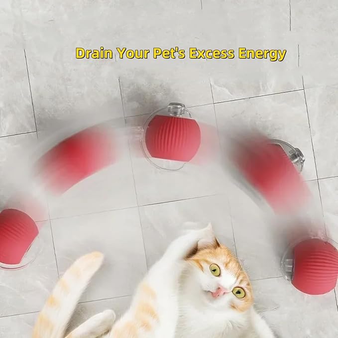 Smart Electric Cat/Dog Ball Toy - Interactive Rolling Ball, Automatic, Replacement Rope, Indoor/Outdoor (Green)