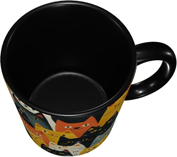 Cat Coffee Mug 11OZ Funny Ceramic Tea Cup Kitchen Decor Novelty Mugs for Home Office Travel