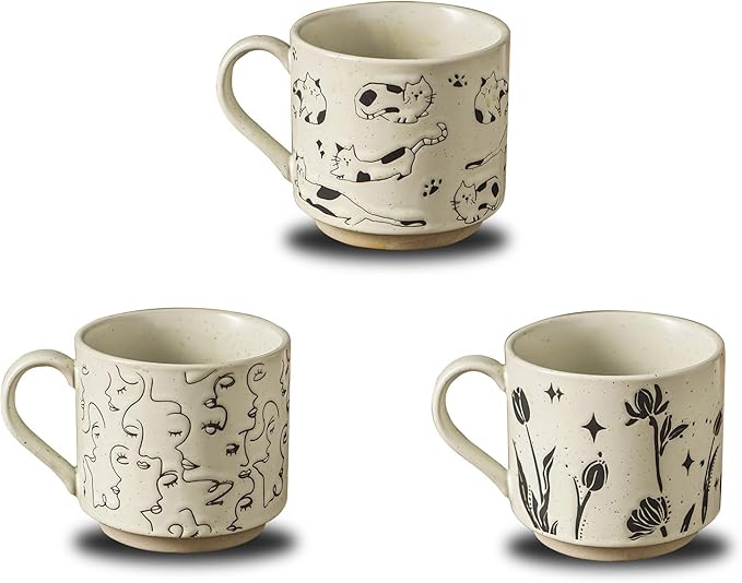 fall mug coffee mugs novelty ceramic espresso japanese tea cups latte teacup stoneware microwave safe vintage taza de cafe bonitas espresso cup with handle aesthetic floral (flower)