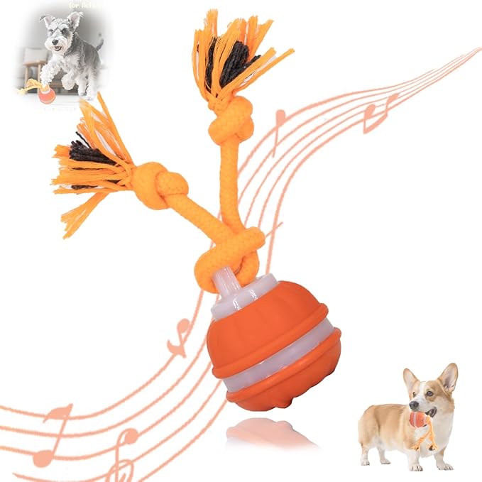 KumCinn Power Tail 2.0 Automatic Moving Dog Ball - Interactive Dog Toy | Self-Rolling, Motion Activated Electric Pet Ball to Keep Dogs Busy & Relieve Boredom (Suitable for All Dog Breeds)