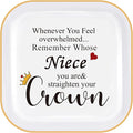 PUDDING CABIN Niece Gifts from Auntie, Jewelry Ring Holder Dish, Remember Whose Niece You Are, Birthday Mothers Day Gift