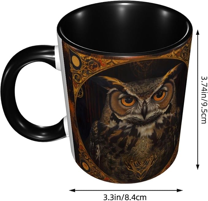 Owl Coffee Mug 11 OZ Ceramic Tea Cup Novelty Mugs Funny Coffee Cups with Handle
