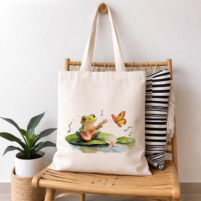 Cute Animal Tote Bag, Animal Lover Gift, Canvas Tote Bag for Women, Reusable Shopping Bags for Casual Shopping Work