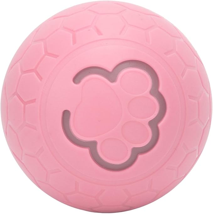 Interactive Dog Ball, Automatic Rolling Ball Toy for Dogs Cats with Intelligent Playtime, Bite, Portable Fun, Health Promotion, Boredom Relief, for Small Medium Large (Pink)