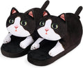 Funny Cat Slippers for Women,Fuzzy Animal Indoor House Shoes with Soft Memory Foam,Comfy Plush Warm Slip-on Slippers,Cat Gifts for Cat Lover
