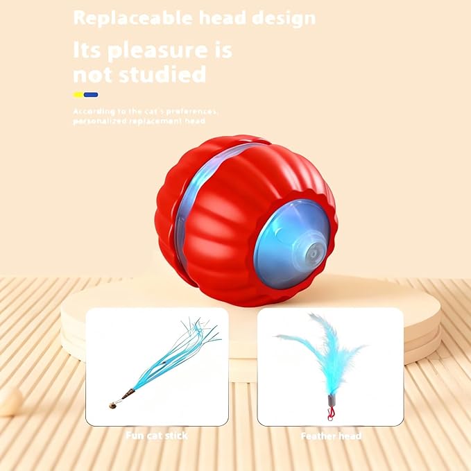 Interactive Cat Toys for Indoor Cats,Automatic Moving Kitten Toys,Cat Toys for Bored Indoor Adult Cats,Smart Rechargeable Cat Enrichment Toys for Cats to Keep Them Busy, Cat Balls Pet Toys