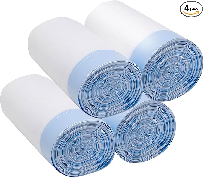 80 Count Cat Litter Box Liners for Fsitego and Fumoi Self Cleaning Litter Box, Extra Thick Heavy Duty Cat Litter Bags Replacement, with Drawstring(26" x 11.8") (Pack of 4)